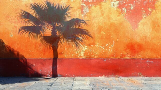 Palm Tree Painting on Wall