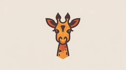 cute giraffe logo animal
