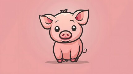 cute pig logo animal
