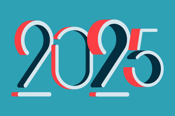  numbers 2025, happy new year background, wallpaper, banner	