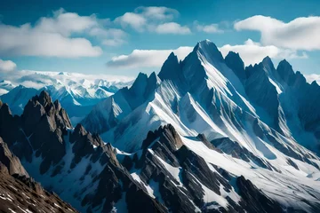 Fotobehang panorama of the mountains © Goshi