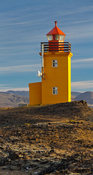 Hopsnes Leuchtturm, Reykjanes, Island