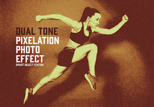 Dual Tone Pixelation Photo Effect