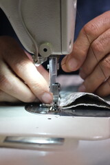 sewing fabric with sewing machine
