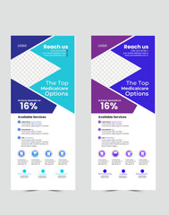 Obraz premium Business Roll Up Set. Standee Design. Banner Template, Abstract Blue Geometric Triangle Background vector Template Design.