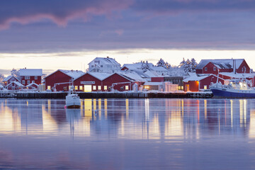 Fototapeta na wymiar Reine, Moskenesoya, Lofoten, Nordland, Norwegen