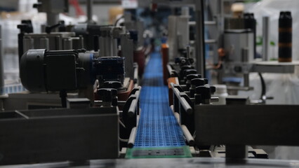 close-up of work machine in factory