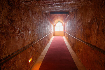 Serbian Orthodox underground Church of Saint Elijah the Prophet in Coober Pedy, South Australia -...