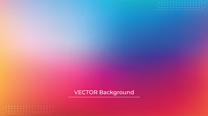 Smooth and blurry colorful gradient mesh background. Modern bright rainbow colors. Easy editable soft colored vector banner template. Premium quality