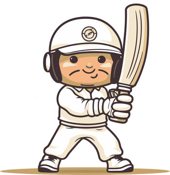 Determined Cricket Umpire Making Decision Vector Image