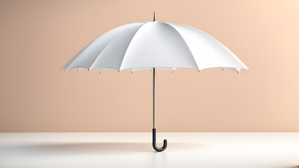 3D White Umbrella Offering Shelter for Wedding Planners and Vacation Rental Platforms