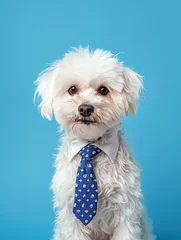 Foto op Canvas Dog with a tie. © Yahor Shylau 
