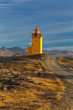 Hopsnes Leuchtturm, Reykjanes, Island