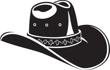 Cowboy Hat Icon in Black Logo Vector Sinister Vampire Emblem: Dark Vector Logo Design