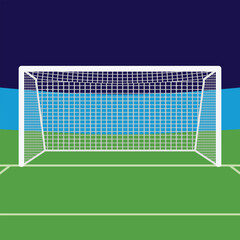 Soccer Football Goal Net Vector Illustration Icon Football Soccer Sports Goal Net Vector Icon