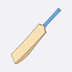Cricket Bat Vector Illustration icon Cricket Sports Bat Icon Batsman Vector