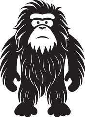 "Sasquatch Serenade: Charming Bigfoot Emblem in Black" "Enchanted Encounter: Mystical Sasquatch Logo"