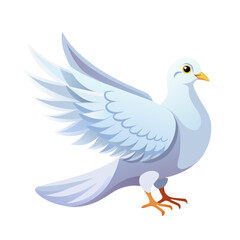 Obraz premium White pigeon dove on white background