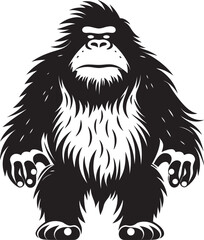 "Bigfoot's Bliss: Whimsical Sasquatch Logo Design" "Yeti Yarn: Enigmatic Fullbody Bigfoot Icon"
