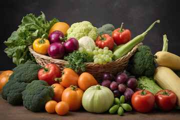 Heap of various raw vegetables - 758312725