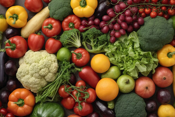 Heap of various raw vegetables