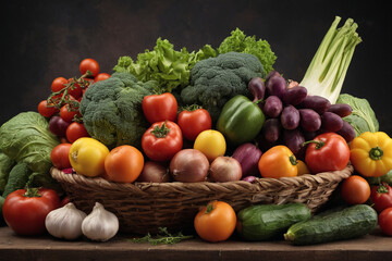 Heap of various raw vegetables - 758312784
