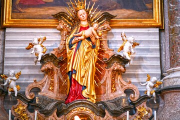 Innenansicht Kirche St. Mang in Füssen (Bayern)
