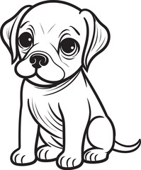 Expressive Pug Illustration: Playful Black Logo Vector Bold Pug Symbol: Stylish Vector Icon for Dog Enthusiasts