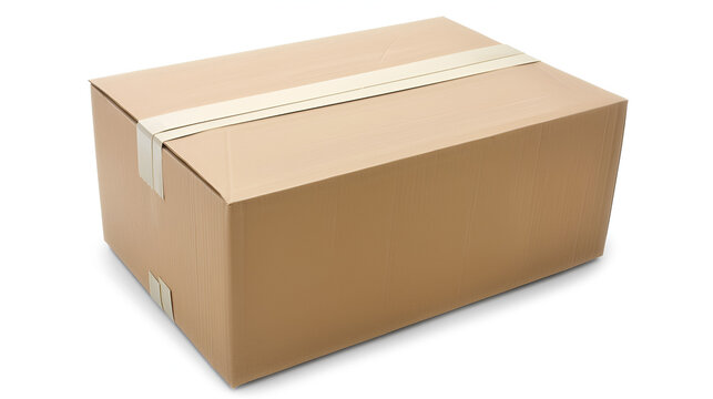 box package delivery cardboard carton packaging isolated shipping gift container brown send transport moving house relocation png file