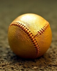 Baseball on a Dirt Field
