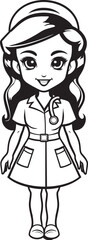 Healing Heart: Nurse Symbol Vector Black Logo Icon Design Caring Advocate: Nurse Cap Vector Black Logo Icon Design
