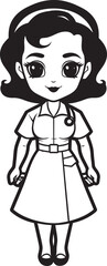 Health Guardian: Nurse Hat Vector Black Logo Icon Design Healing Partner: Nurse Symbol Vector Black Logo Icon Design