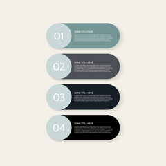 Business infographics vector template with steps. Minimal design illustration. - 758316753