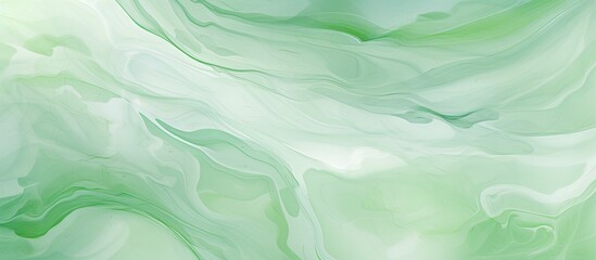 Close up of a green and white marble texture resembling a fluid wave pattern. The electric blue hues mixed in create an artful design, like wind waves across linens made of transparent material