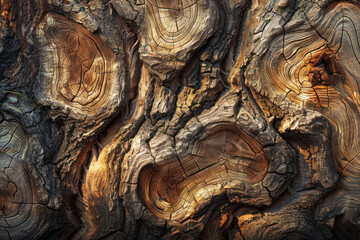 Detail of wood grain on a tree.