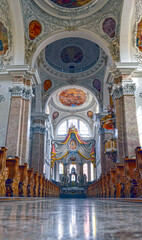 Innenansicht Kirche St. Mang in Füssen (Bayern)