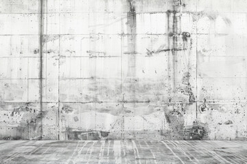 A stark black and white photo of an empty room. Perfect for interior design projects - obrazy, fototapety, plakaty