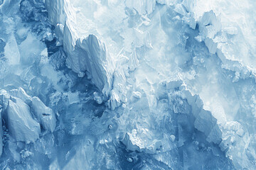 A stunning aerial view of a mountain covered in ice, perfect for winter-themed designs