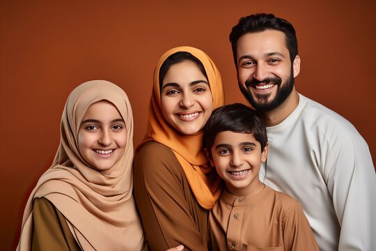 Portrait Of Happy Middle Eastern Family, One Color Background , Copy Space --ar 3:2 --v 5.2 Job ID: 8f23d155-e0a7-43f5-8796-b189633cbe16