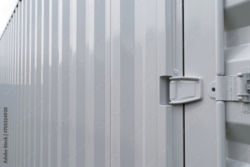 Poster detailed image of a metal door with latch. suitable for security concepts