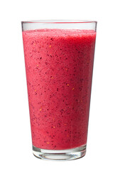glass of red smoothie