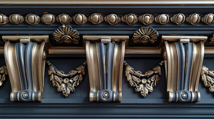 Detailed view of decorative design on building, suitable for architectural projects