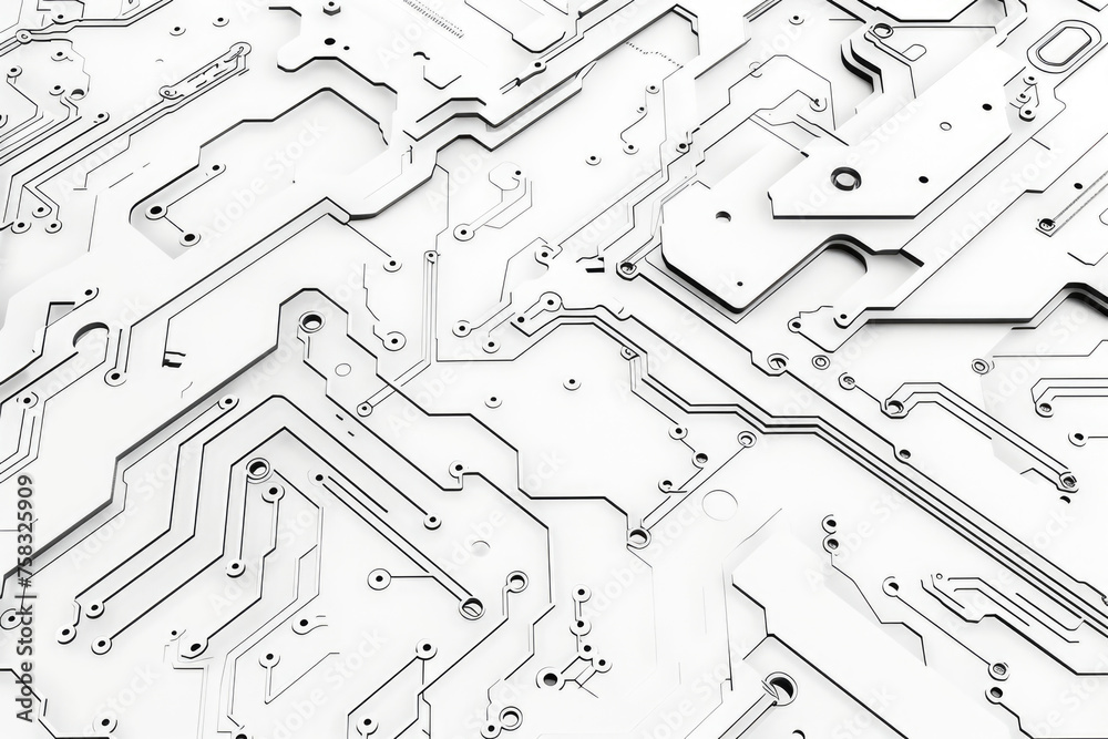 Poster Detailed view of a computer circuit board, suitable for technology concepts