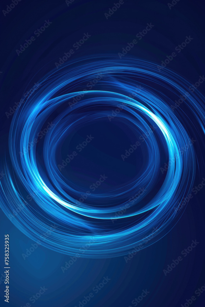 Poster A blue abstract background with a circular shape. Suitable for various design projects