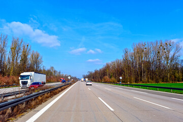 A5 Richtung vor Bruchsal Richtung Mannheim 