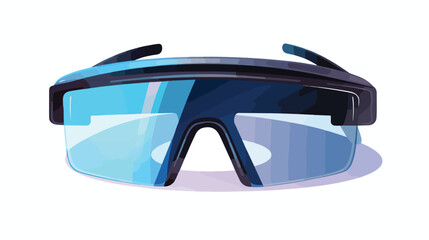 Flat icon A pair of augmented reality glasses with
