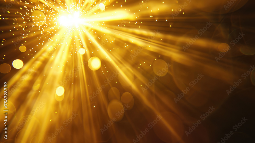 Poster a bright light shining on a black background. suitable for various design projects