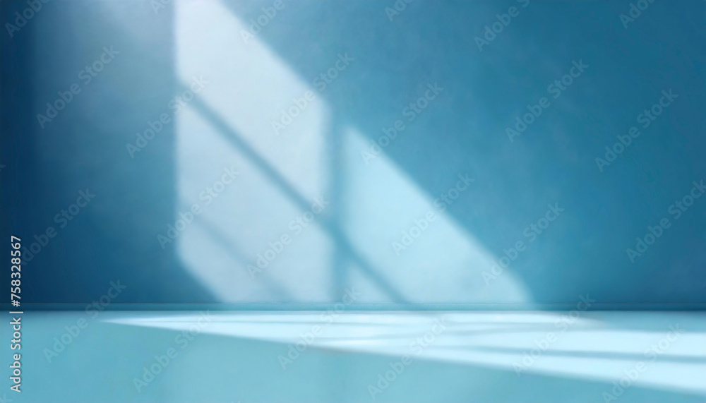 Aufkleber abstract minimal light grunge blue background for product presentation. shadow and light from window