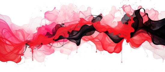 Abstract red and black ink composition for modern design projects.
