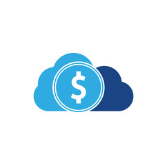 Cloud money logo vector. Cloud Pay Logo Template	